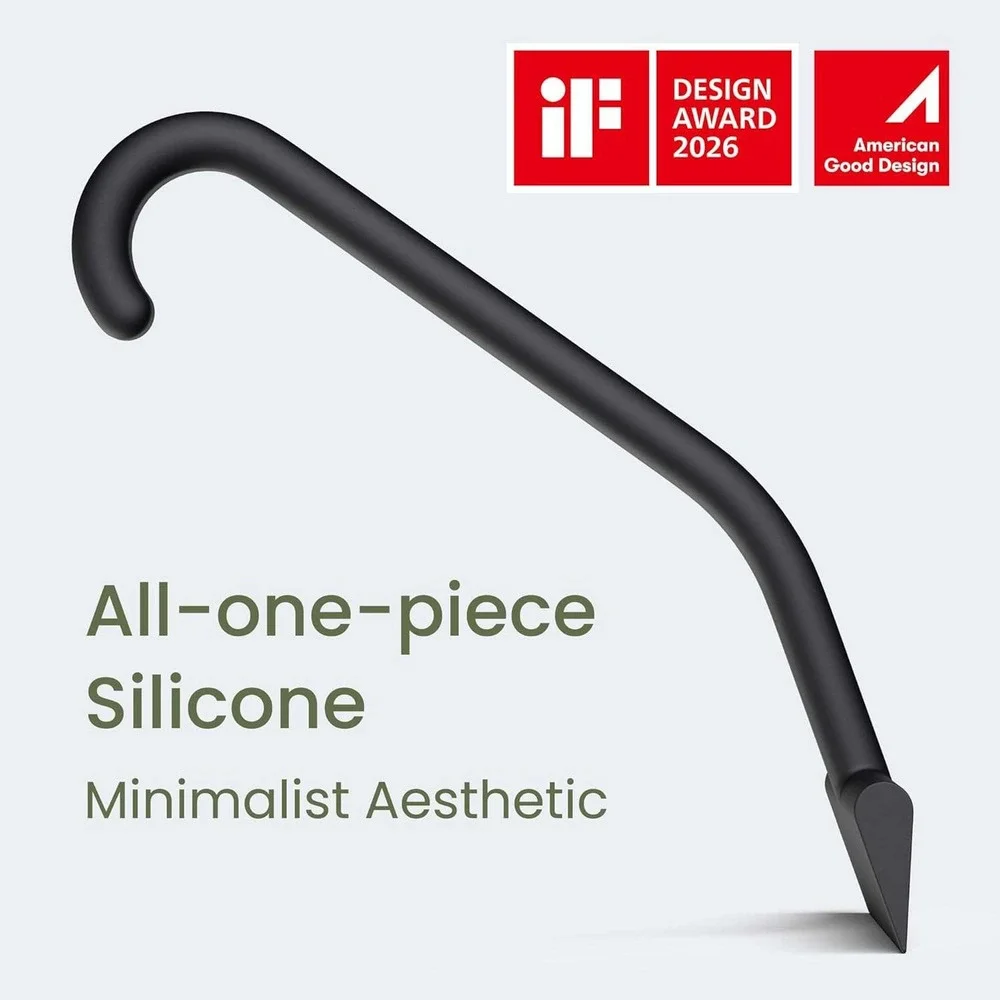Dancemoon Silicone Shower Squeegee Matte Black Minimalist Glass Door Cleaner